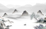 极品别墅山水画 TIF分层画