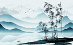 高端别墅山水画 TIF分层画