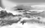 意境 客厅山水画 TIF分层画