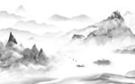 高档风景山水画 TIF分层画