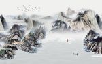 水墨山水背景墙