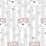 卡通小猫印花图案