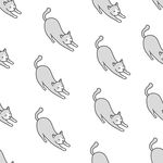 卡通小猫印花图案