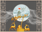新中式轻奢背景墙