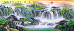山水招财画