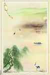 唯美古风山水画背景