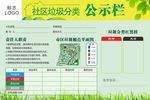 社区垃圾分类公示栏