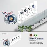 新中式廉政楼梯文化墙
