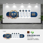 社区文明建设四德文化墙