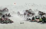 水墨山水画
