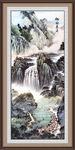 竖幅山水画