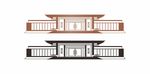 新中式建筑线稿