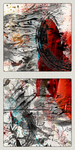 水墨屏风画