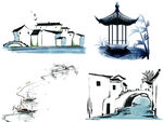水墨古建筑