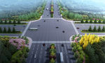 道路效果图景观效果图道路绿化图