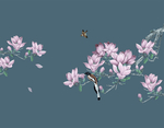 中式花鸟分层素材