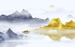 意境水墨山水画