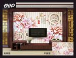 3D电视客厅背景墙