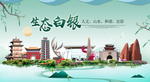 白银卫生态宜居绿色城市海报广告