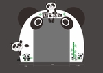地产  熊猫门头拱门