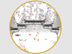 新中式圆形装饰画