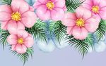 梦幻花朵电视背景墙