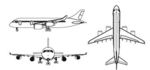 民航飞机线稿图