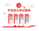 不忘初心牢记使命党建文化墙