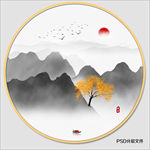 禅意山水画