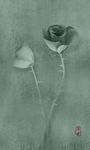 浮雕花朵玄关画