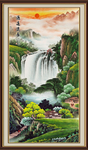 竖幅山水画