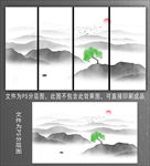 水墨山