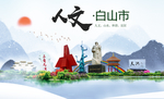 白山人文明生态宜居城市印象海报
