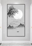新中式抽象水墨山水装饰画