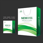 绿色手提袋 手提袋设计 手提袋