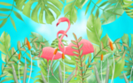 火烈鸟背景