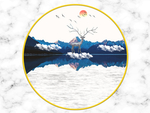 新中式圆形装饰画