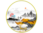 新中式圆形装饰画