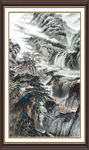 竖幅山水画