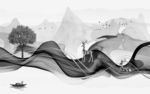 高清山水无框画 TIF分层