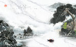 国画爵士白山水新画 tif分层