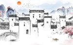 徽派中式山水新画 tif分层