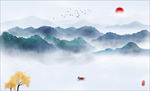 抽象山水画
