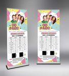 少儿艺术培训招生易拉宝主持绘画