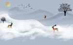 大气北欧无框新画 TIF分层