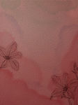 粉色中国风质感水墨花卉海报