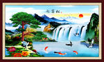 壁画 迎客松