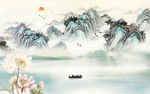 大气无框山水画 tif分层