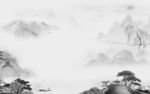 中式高端山水画 tif分层
