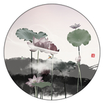 荷花无框画